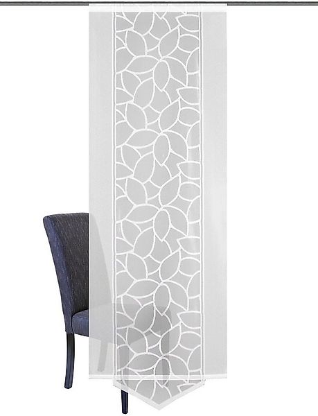 HOME WOHNIDEEN Schiebegardine JENNA (1 St), Klettband, transparent, Jacquar günstig online kaufen