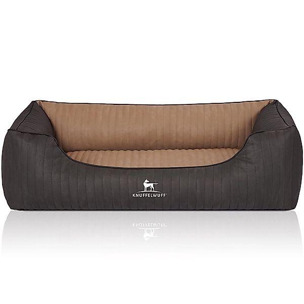 Knuffelwuff Hundebett Outback Orthopädisch Kunstleder XL 105 x 75cm Schwarz günstig online kaufen