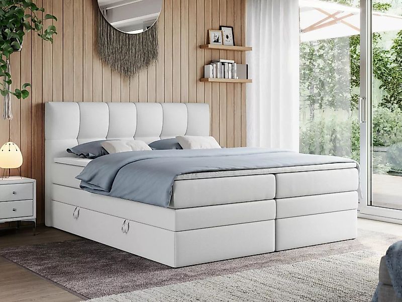 MKS MÖBEL Boxspringbett ALVIN KING (Set, Packung, Topper T25, T30-Schaum, z günstig online kaufen