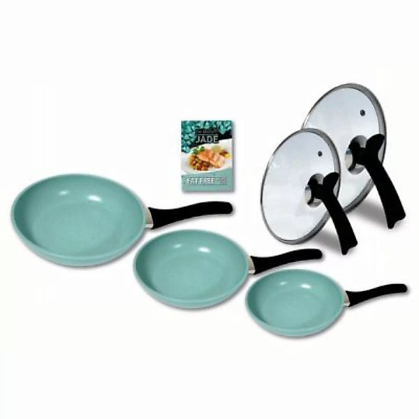 Starlyf® Jade Pan Set - Starter-Set 5 -tlg. 3 Pfannen, 2 Glasdeckel Pfannen günstig online kaufen