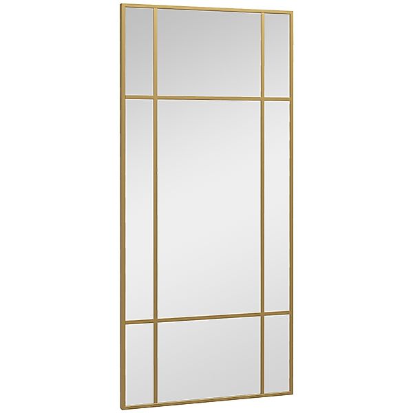 HOMCOM Wandspiegel 110 x 50 cm dekorativer Spiegel mit Metallrahmen, rechte günstig online kaufen