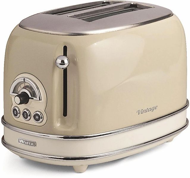 Ariete Toaster "Vintage" 2 kurze Schlitze für 2 Scheiben 815 W creme günstig online kaufen