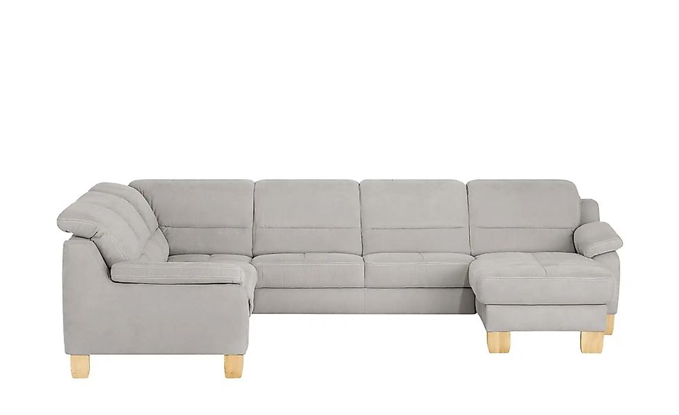 meinSofa Wohnlandschaft aus Mikrofaser Hanna ¦ grau ¦ Maße (cm): B: 322 H: günstig online kaufen