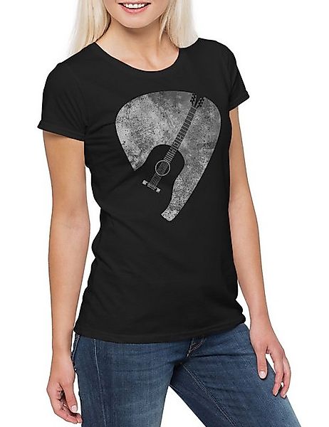 Urban Backwoods Print-Shirt Plectrum Damen T-Shirt Guitar Gitarren Plektrum günstig online kaufen