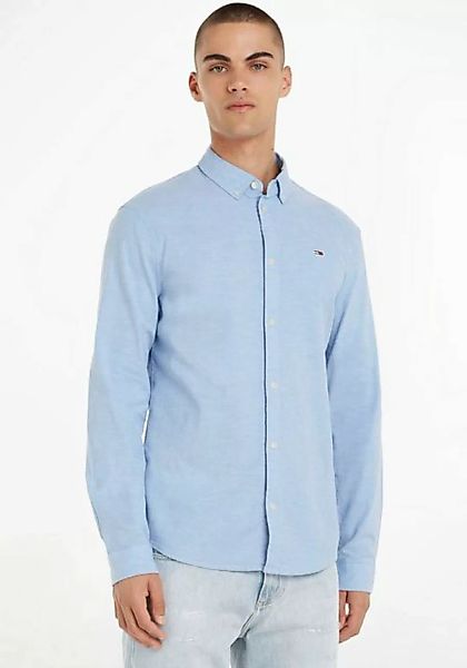 Tommy Jeans Langarmhemd TJM Slim Stretch Oxford Shirt mit Flaglabel auf der günstig online kaufen