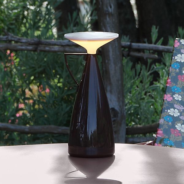 Kartell LED-Akku-Tischleuchte Camomille, dunkelrot, dimmbar günstig online kaufen