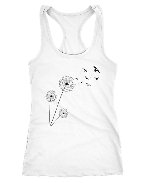 Neverless Tanktop Damen Tank-Top Pusteblume Vögel günstig online kaufen