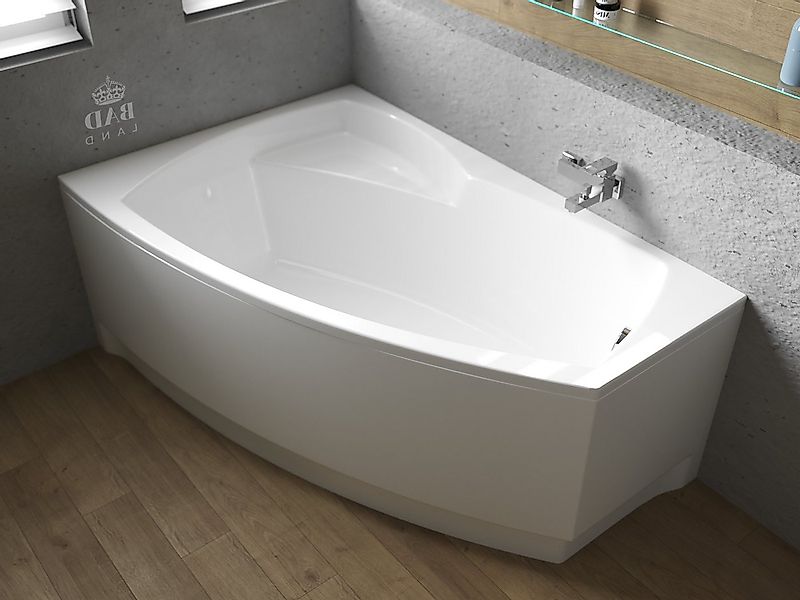 KOLMAN Badewanne Eckbadewanne Frida 140x90, (Links/Rechts), Ablaufgarnitur günstig online kaufen