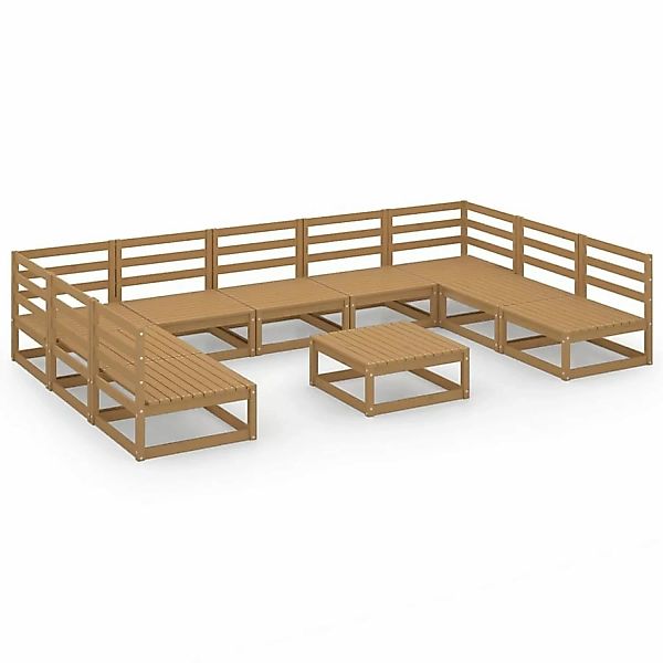 vidaXL 10-tlg Garten-Lounge-Set Massivholz Kiefer Modell 32 günstig online kaufen