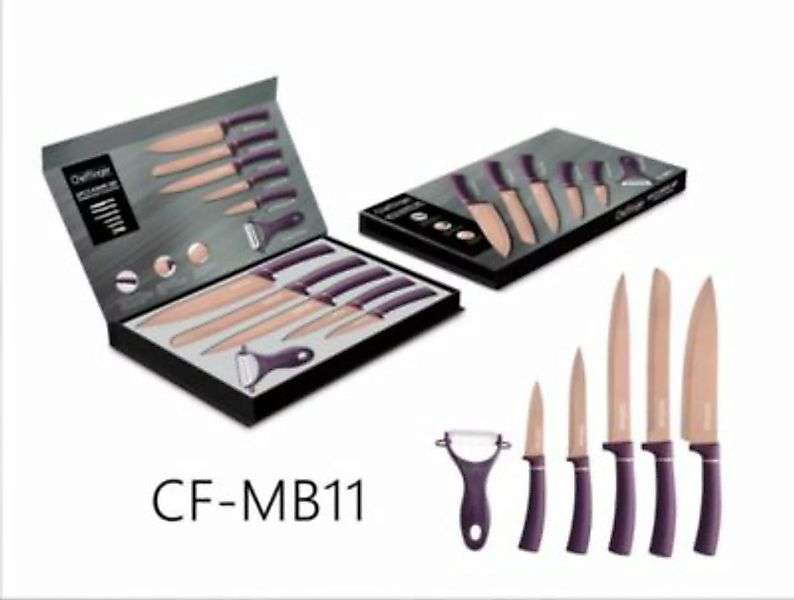 Cheffinger 6tlg. Messer-Set lila günstig online kaufen