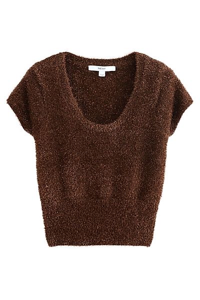 Next Strickpullover Funkelndes T-Shirt mit U-Ausschnitt günstig online kaufen
