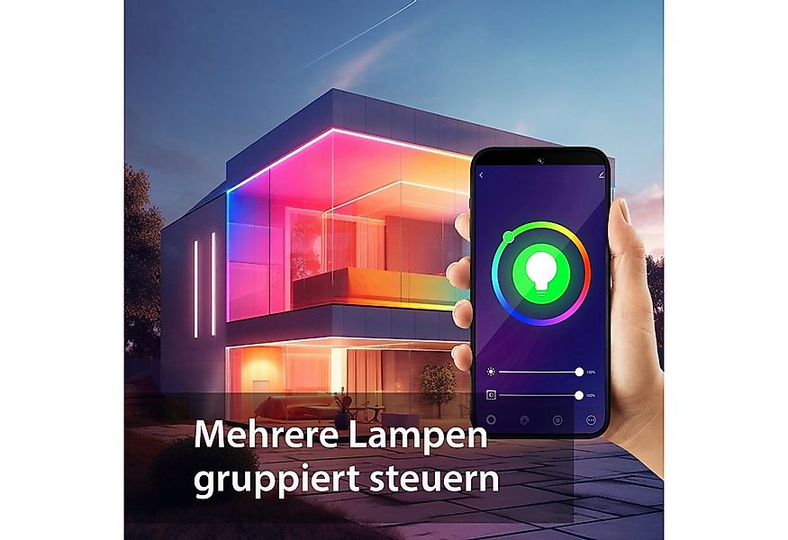 XCOAST LED-Leuchtmittel SMARTE E27 60W Lampe, 800 Lumen, E27, 1 St., Warmwe günstig online kaufen