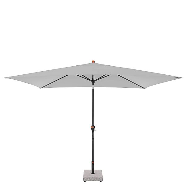 Doppler Marktschirm MyZone 200 cm x 300 cm Hellgrau mit Knickfunktion günstig online kaufen