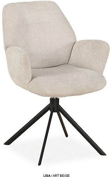 OMG Design Esszimmerstuhl »Lisa« (Set) 2 Stk. Stoff Drehstuhl mit auto-retu günstig online kaufen