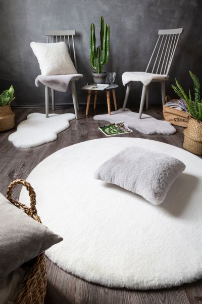LUXOR living Fellteppich "Novara" rund 30 mm Höhe Kunstfell, Kaninchenfell- günstig online kaufen