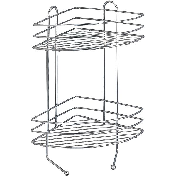 Wenko Exclusiv Eckregal 2 Etagen Chrom 43 cm x 23,5 cm x 30,5 cm günstig online kaufen