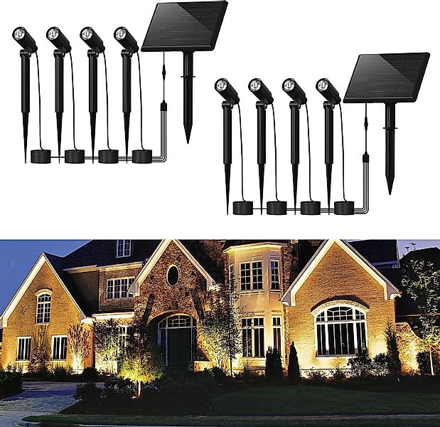 ZMH LED Gartenstrahler mit Erdspieß 4er günstig online kaufen