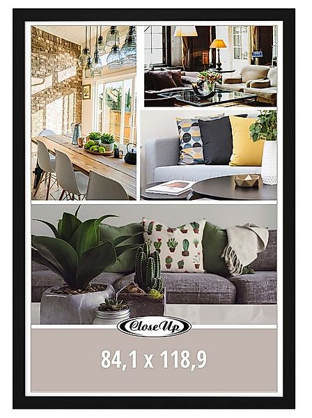 Close Up Bilderrahmen Posterrahmen DIN A0 schwarz 84,1 x 118,9 cm aus MDF günstig online kaufen