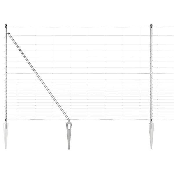 vidaXL Zaunpfosten Galvanisiert 25 x 1,6 m Stahl 3351444 günstig online kaufen
