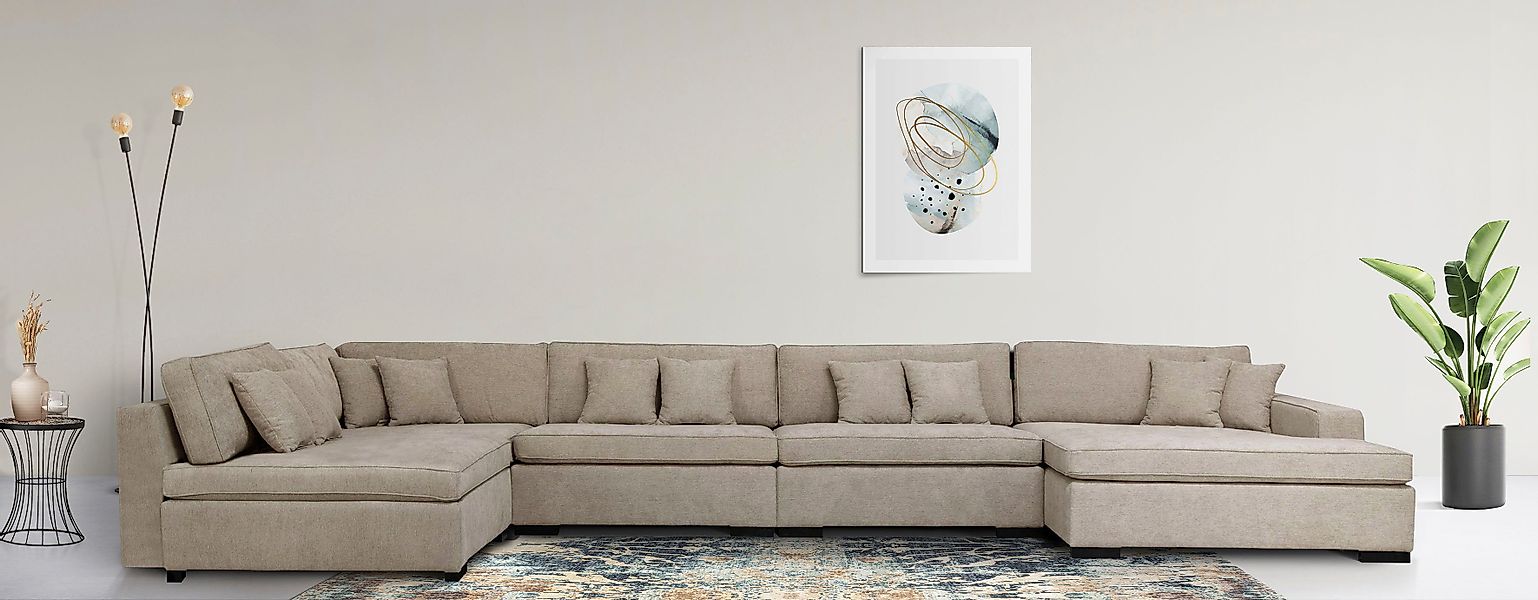 Home affaire Wohnlandschaft Skara U-Form, Lounge-Sofa günstig online kaufen