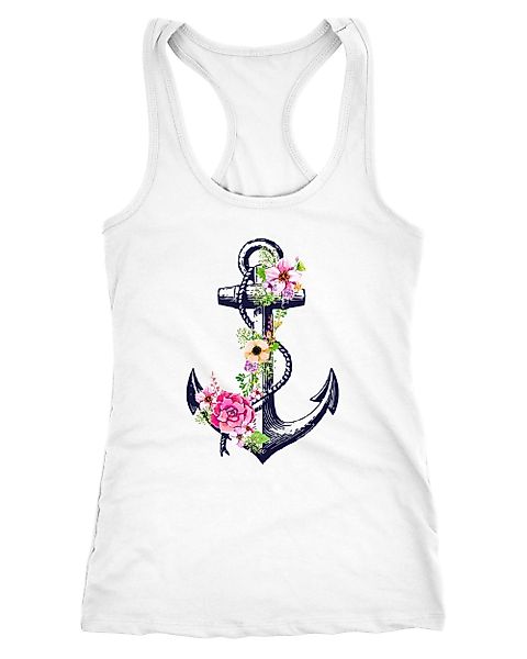 Neverless Tanktop Damen Tank-Top Blumen Anker günstig online kaufen