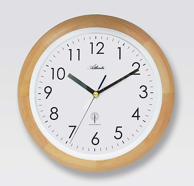 Atlanta Wanduhr Funkwanduhr Durchmesser 25,5 cm günstig online kaufen