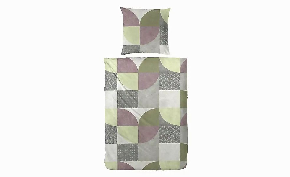 Flanell Bettwäsche-Set   ¦ grün ¦ Maße (cm): B: 155 H: 1 Bettwaren > Bettwä günstig online kaufen