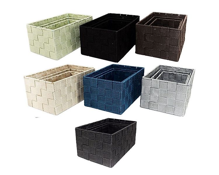 Marabellas Shop Organizer 3er-Set geflochtene Aufbewahrungsboxen für Badezi günstig online kaufen
