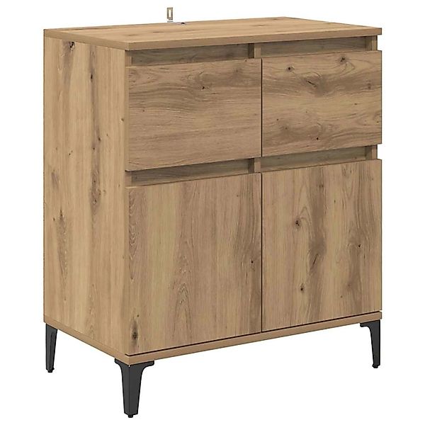 vidaXL Sideboard Artisan-Eiche 60 x 35 x 70 cm Verbundholz und Eisen 881219 günstig online kaufen