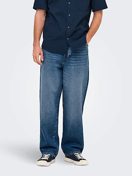 ONLY & SONS Relax-fit-Jeans "ONSFADE LOOSE BOX TAI DNM MU OTL" Baumwolle, r günstig online kaufen