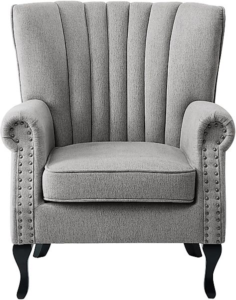 ATLANTIC home collection Sessel "TONI", modern mit Nieten und hoher Rückenl günstig online kaufen