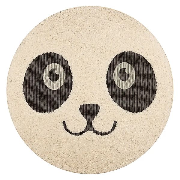 home24 Zala Living Kinderteppich Panda Pete Creme/Schwarz mit Motiv Kunstfa günstig online kaufen