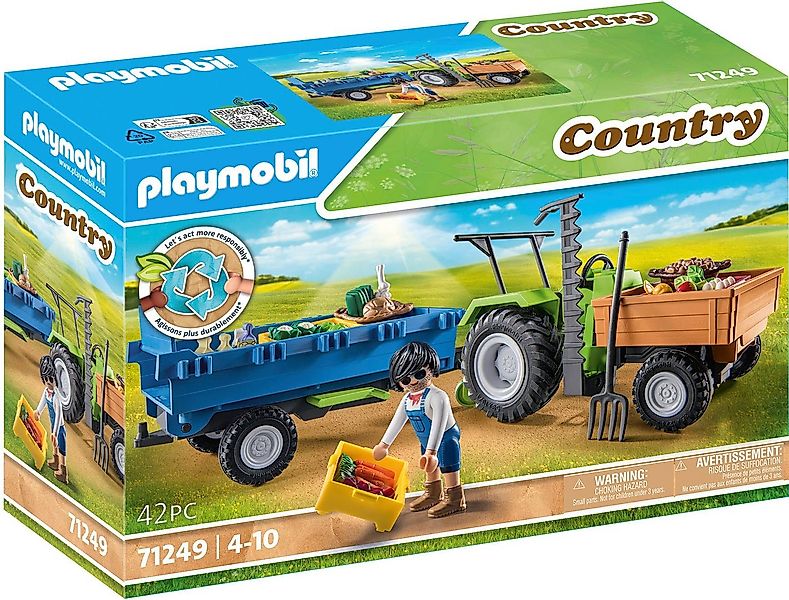 Playmobil® Traktor mit Hänger (71249), Country Konstruktions-Spielset, teil günstig online kaufen