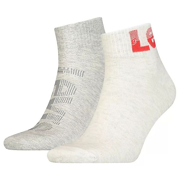 Levi´s ® Mid Cut Logo Socken 2 Paare EU 43-46 Marshmellow / Light Grey Mela günstig online kaufen