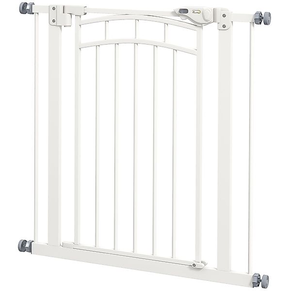 PawHut Hundeschutzgitter ausziehbar 74-80 cm, Doppelschloss, automatische S günstig online kaufen