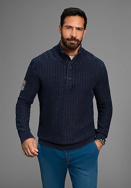 Mans World Troyer "Bis Größe 5 XL", mit Ärmelbadge günstig online kaufen