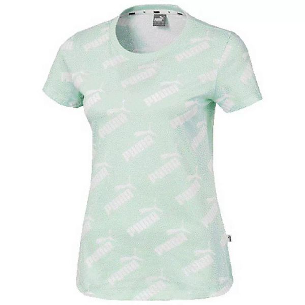 Puma Amplified All Over Print Kurzarm T-shirt M Mist Green günstig online kaufen