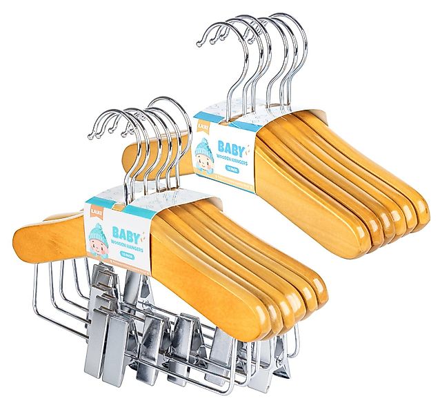 Homewit Kleiderbügel 12tlg Holz Kinderkleiderbügel Baby günstig online kaufen