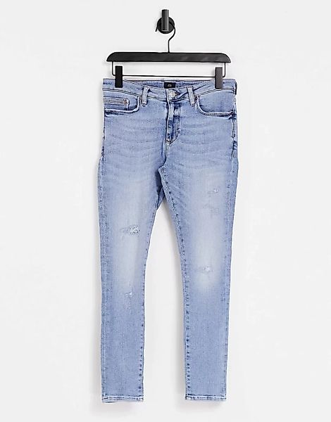 River Island – Superenge Jeans in Mittelblau günstig online kaufen