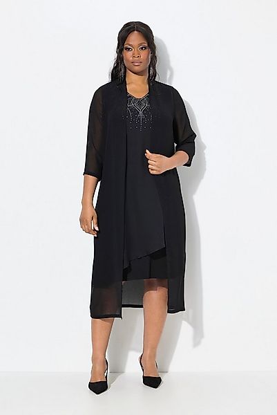 Ulla Popken Sommerjacke Chiffonjacke Schalkragen lange offene Form günstig online kaufen