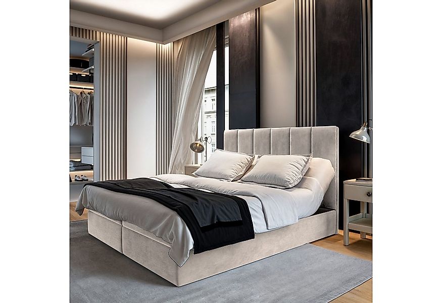 Masseno Boxbett BARINO 140x200 cm mit Bonell Matratze und Topper günstig online kaufen