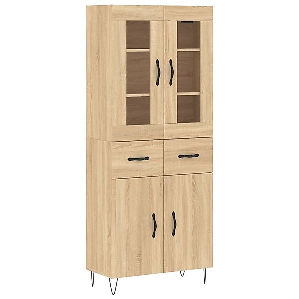 vidaXL Highboard Sonoma-Eiche 69,5x34x180 cm Holzwerkstoff 3198564 günstig online kaufen