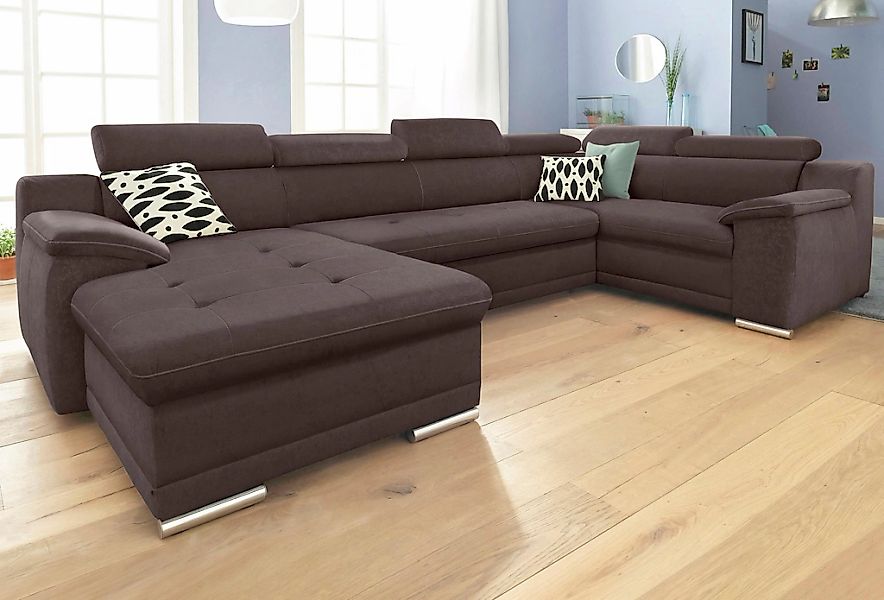 sit&more Wohnlandschaft Andiamo, mit Kopfteilverstellung, wahlweise mit Bet günstig online kaufen