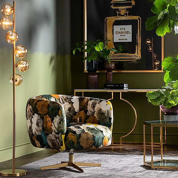 KARE Scala Balls Stehleuchte, gold, Glas, 160 cm, G9 günstig online kaufen