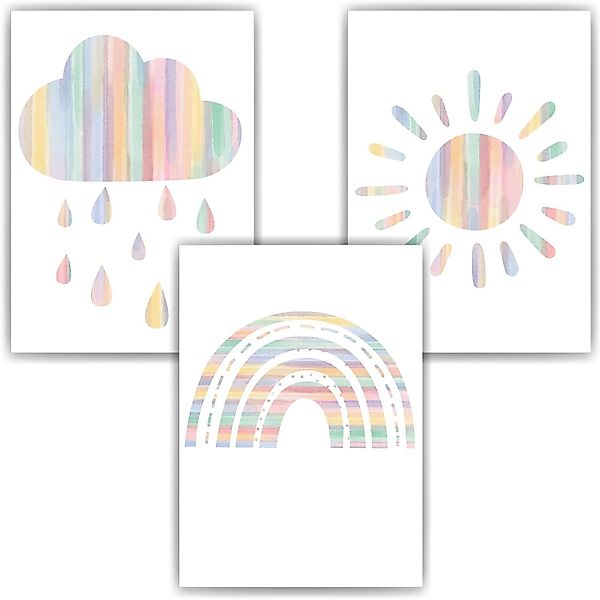 Tigerlino Poster Boho Regenbogen Sonne Wolke günstig online kaufen
