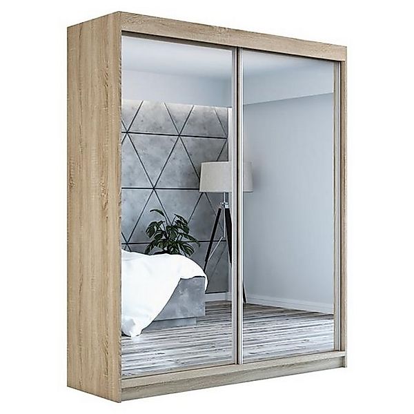 A&J MöbelLand GmbH Schwebetürenschrank Schwebetürenschrank mit 2 Schubladen günstig online kaufen