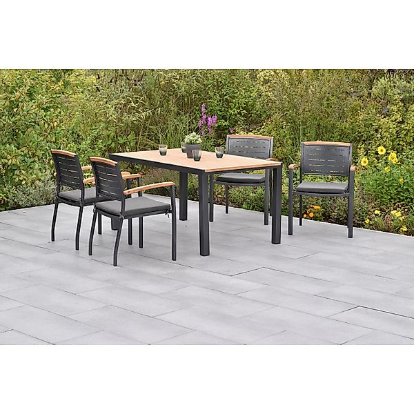 MERXX Garten-Essgruppe ""Tinos"", (Set, 9 tlg., Inkl. Auflagen, Armlehnen u günstig online kaufen