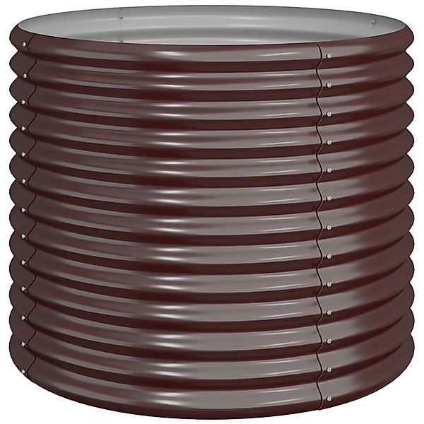 vidaXL Pflanzkübel Verzinkter Stahl 80x80x68 cm Braun 318860 günstig online kaufen