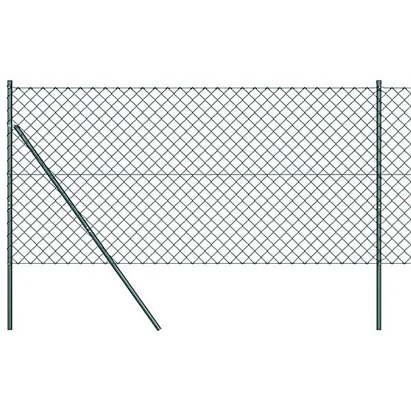 vidaXL Zaunpfosten Grün 10 x 1,2 m 60 x 60 mm Gitter Stahl und PVC 3351078 günstig online kaufen