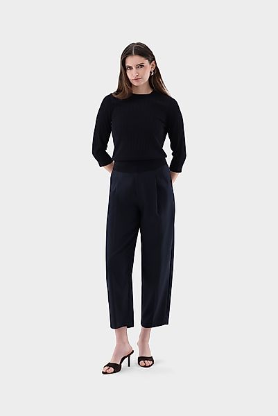 T-Shirt aus Rippstrick mit Baumwolle und Viskose günstig online kaufen